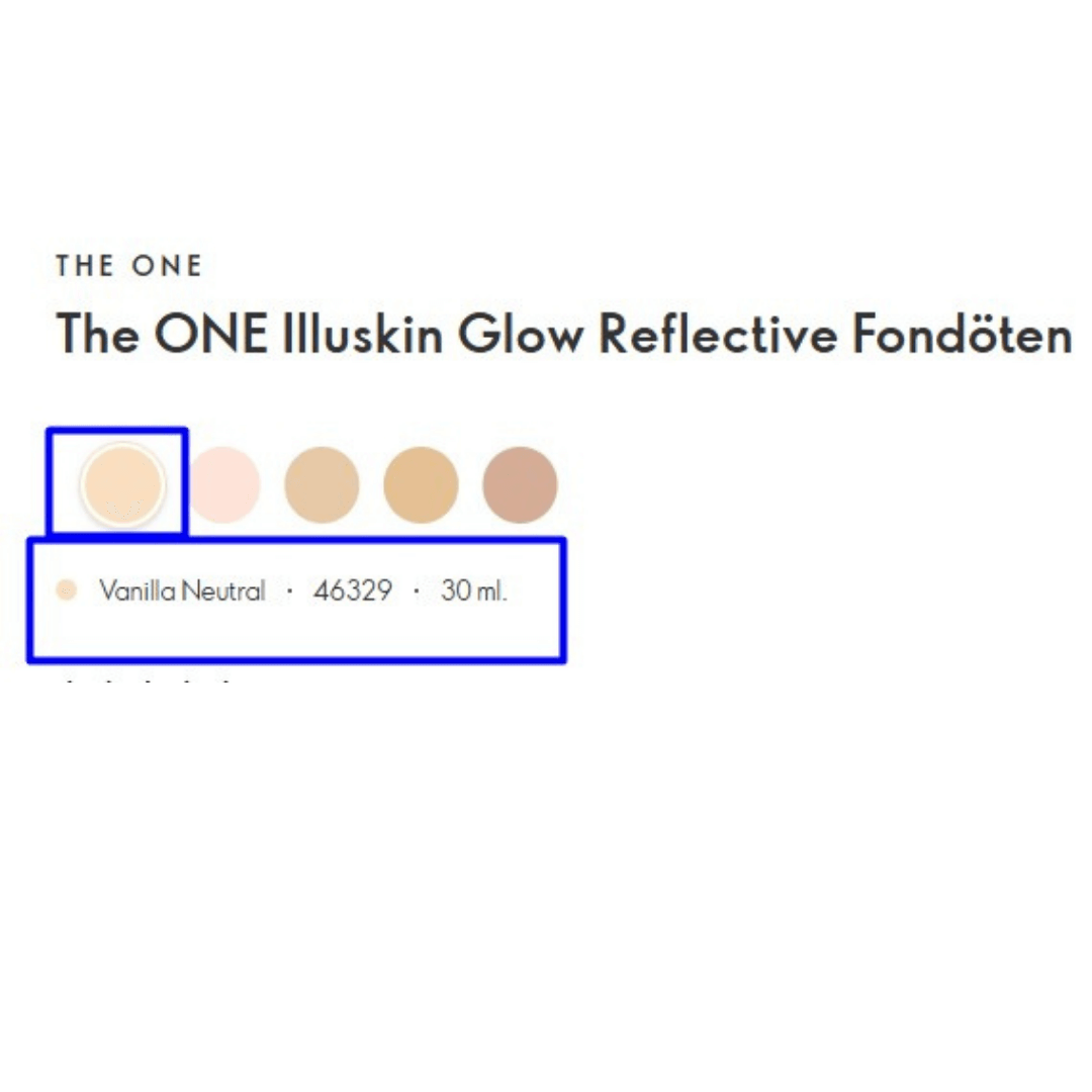Oriflame THE ONE Illuskin Glow Reflective Fondöten Vanilla Neutral 30 ml
