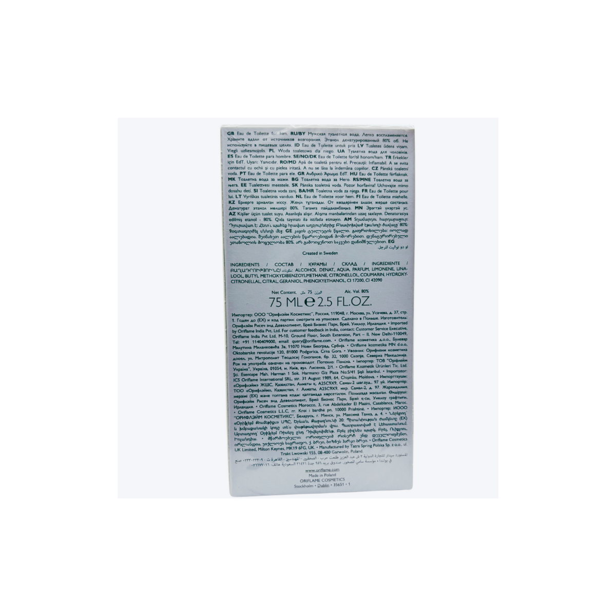 Oriflame Eclat Toujours EDT Erkek Parfümü 75 ml