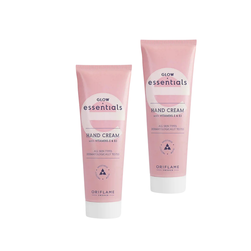 Oriflame Glow Essentials Cilt Bariyerini Koruyan E &amp; B3 Vitaminli El Kremi 75 ml 2 Adet