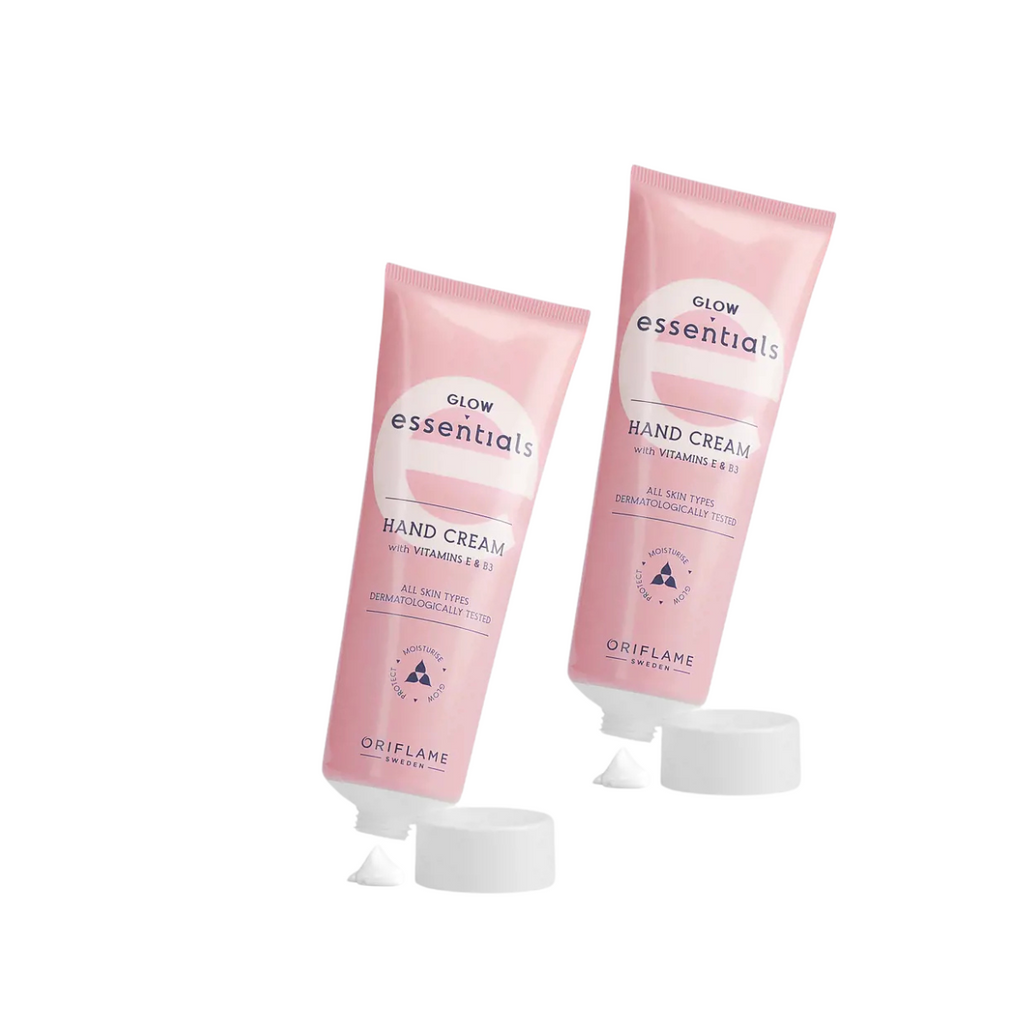 Oriflame Glow Essentials Cilt Bariyerini Koruyan E &amp; B3 Vitaminli El Kremi 75 ml 2 Adet
