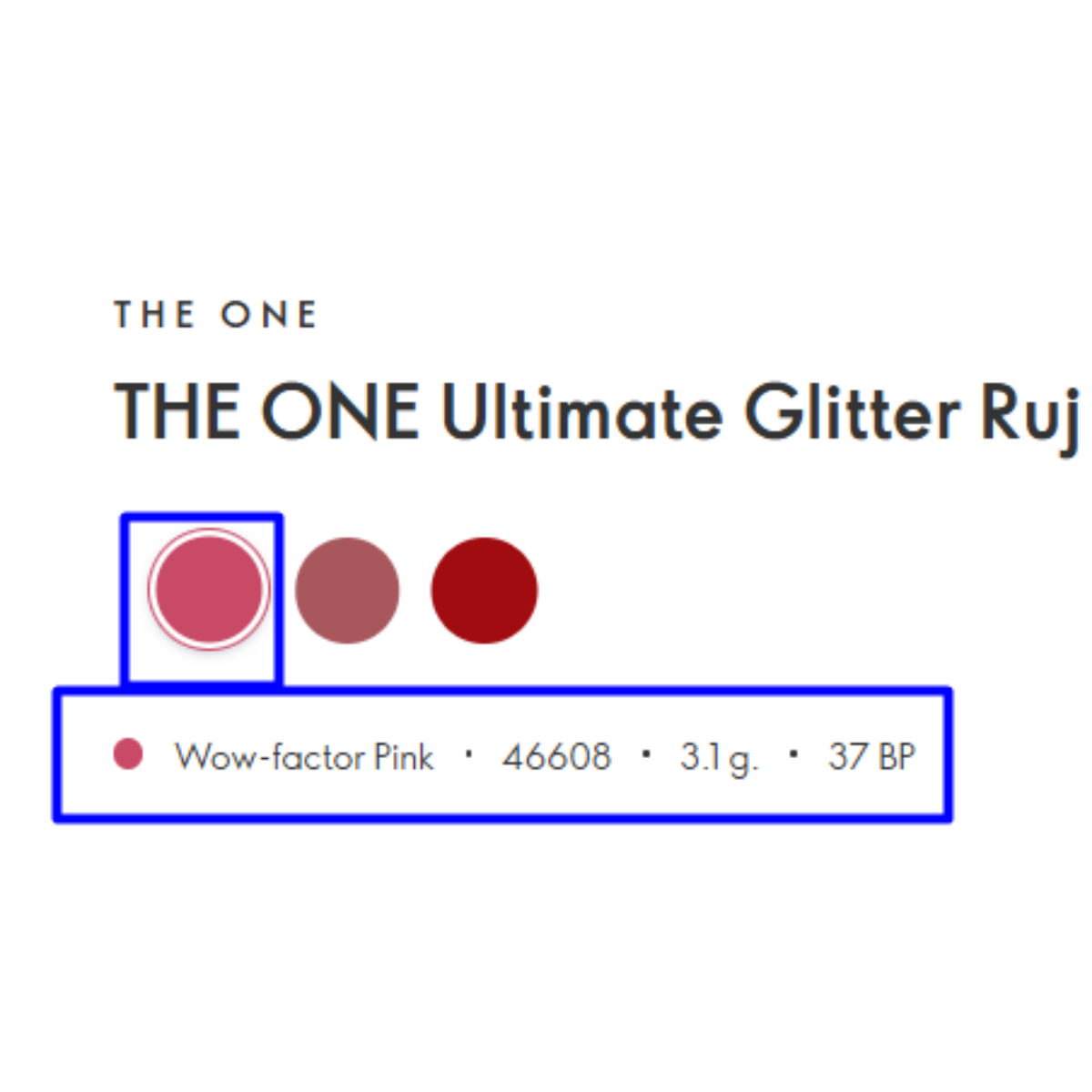Oriflame THE ONE Ultimate Glitter Ruj Wow-factor Pink 3,1 g